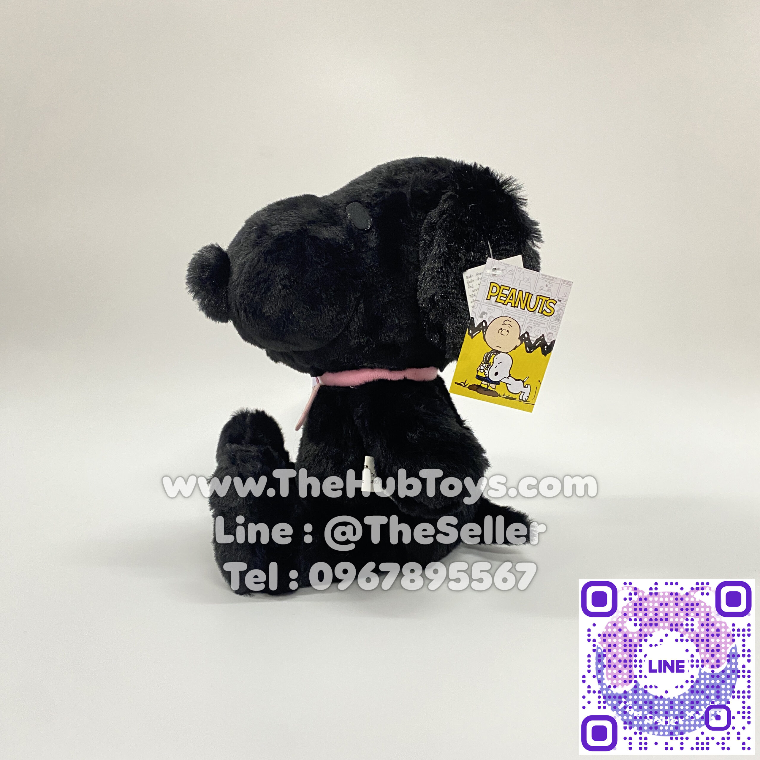 Snoopy Doll ตุ๊กตา SNOOPY BLACK (นั่ง) 10"