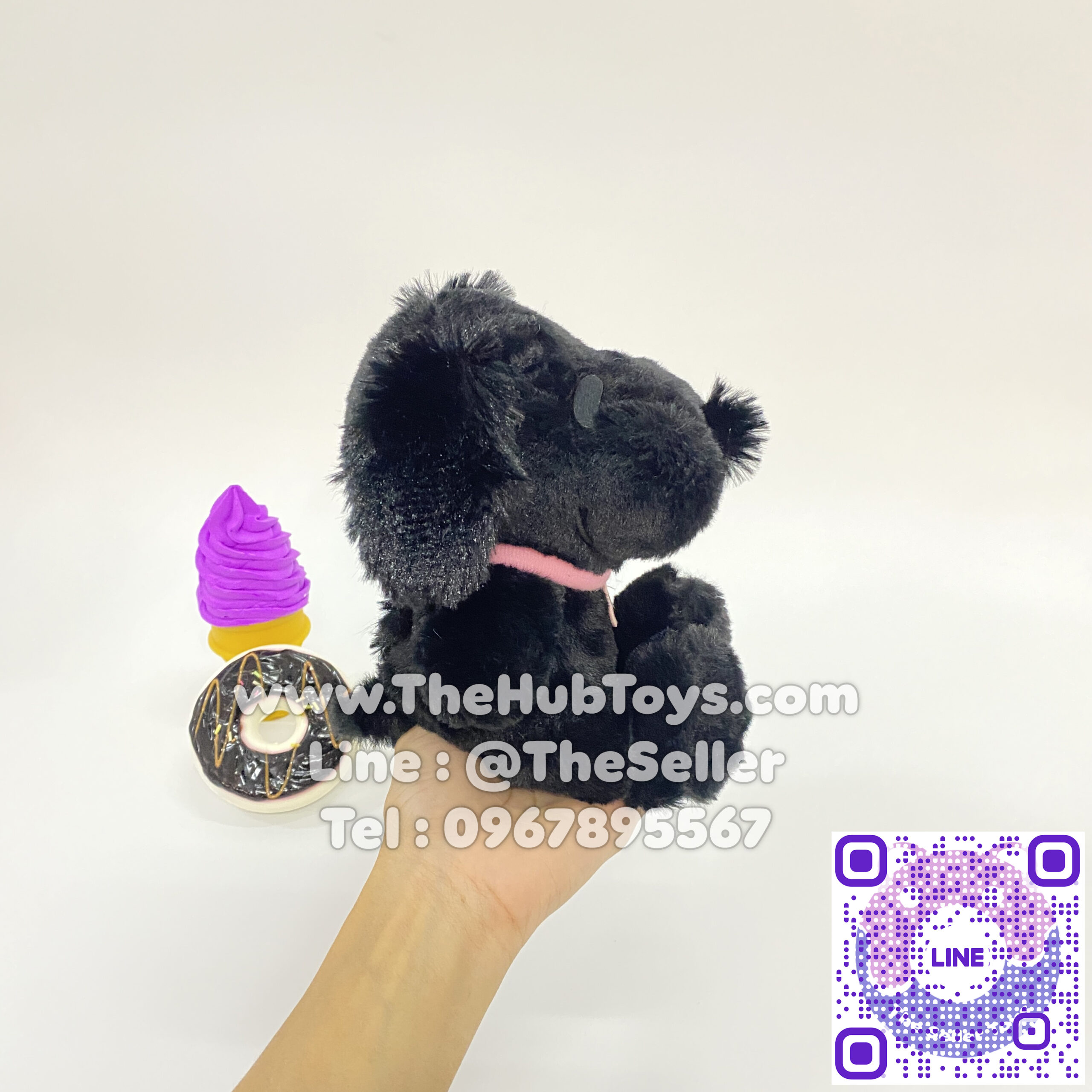 Snoopy Doll ตุ๊กตา SNOOPY BLACK (นั่ง) 7"