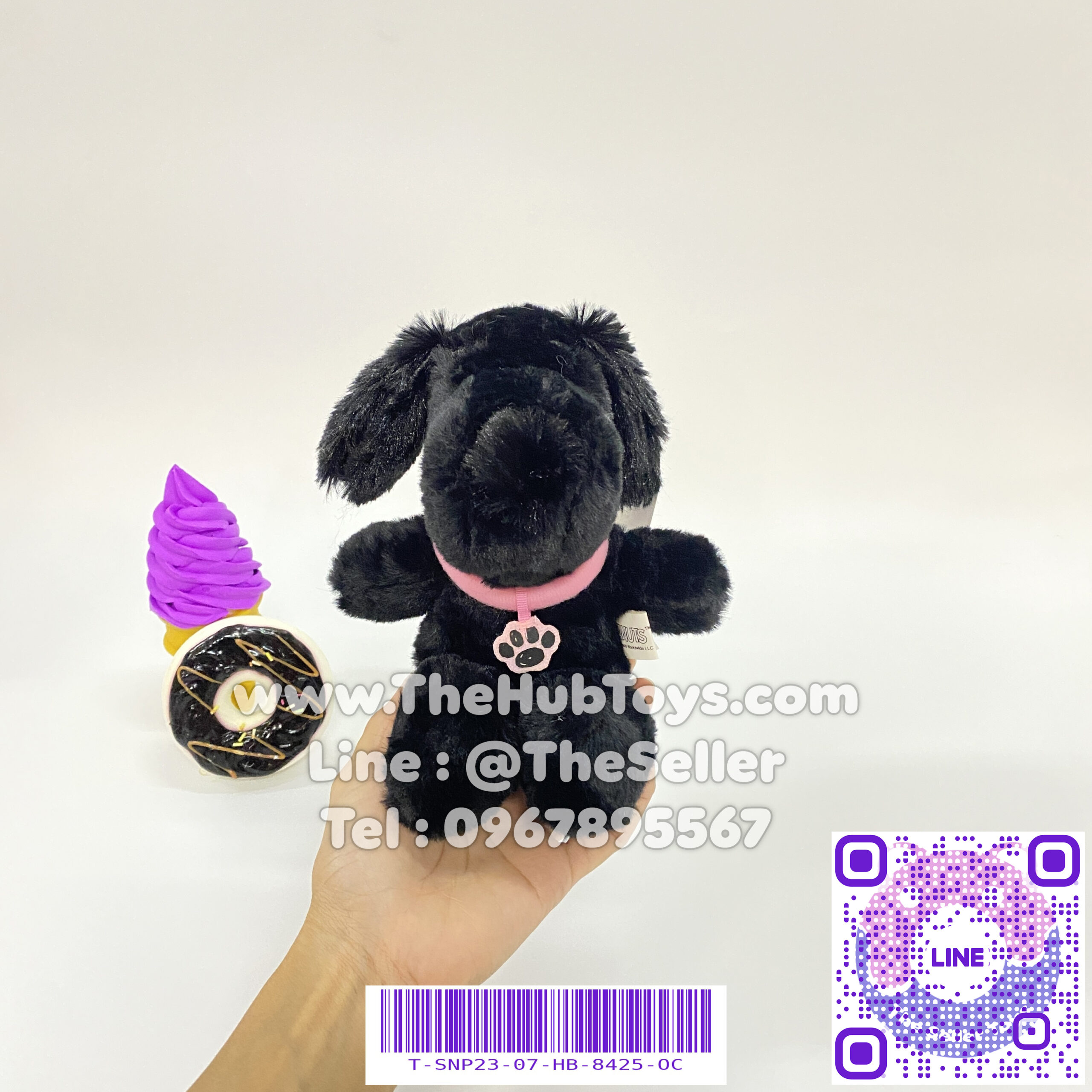 Snoopy Doll ตุ๊กตา SNOOPY BLACK (นั่ง) 7"